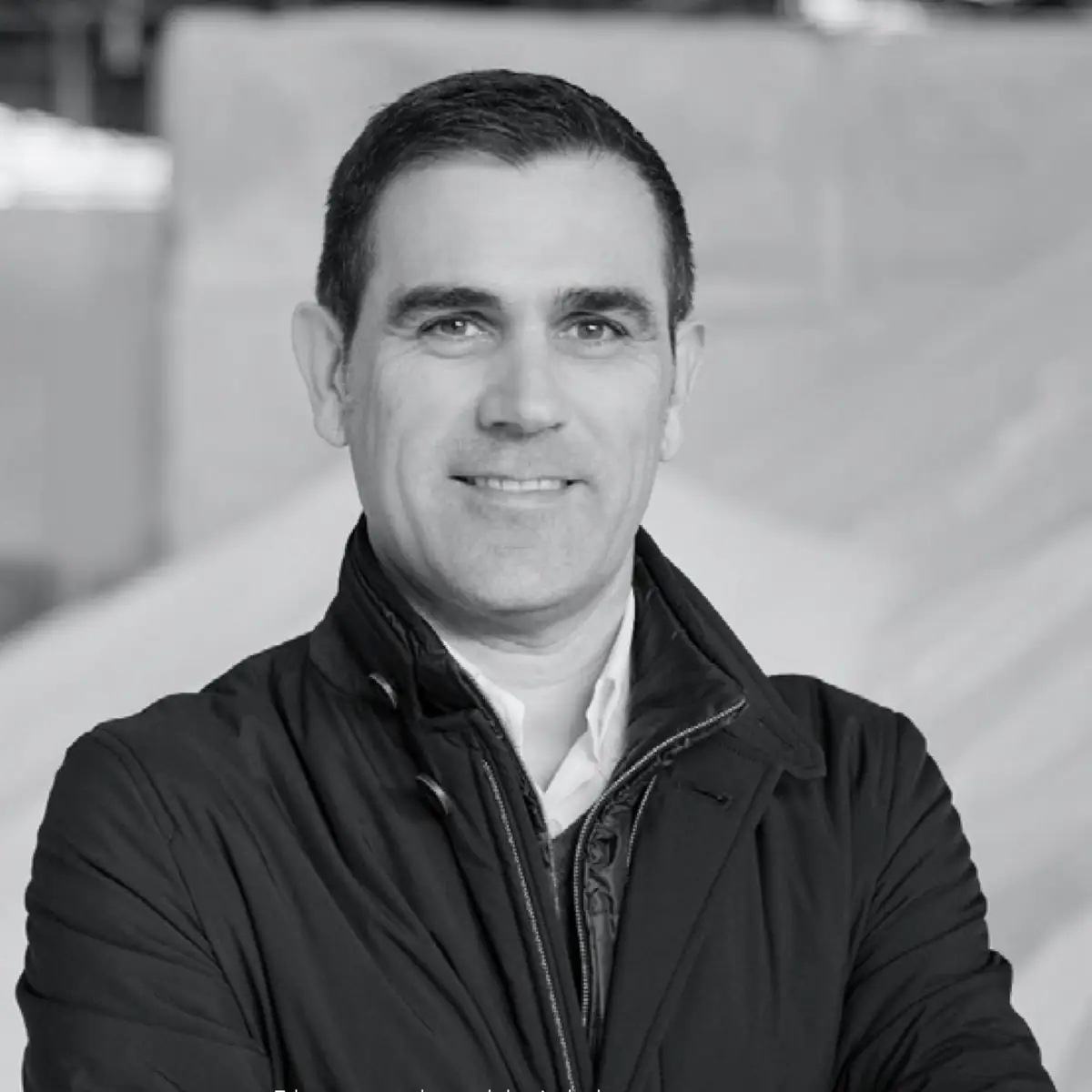 Retrato en blanco y negro de Paco Sanchis, CEO de COMPAC