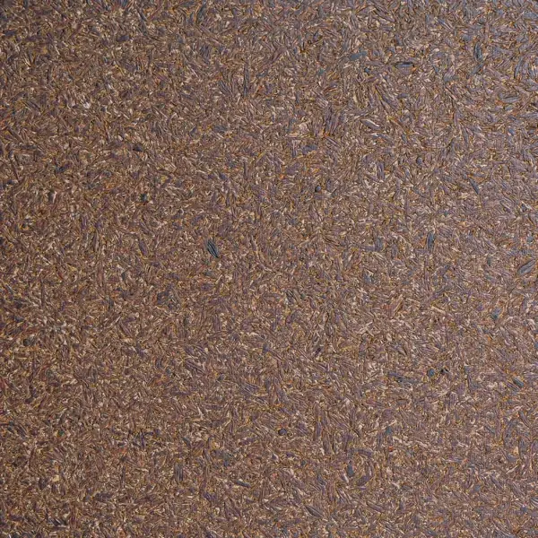 Muestra de tablero de cascarilla de arroz tintado en tono nogal